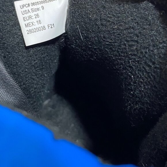 Toddler Winter Snow Boots Blue Black Zip Closure NonSlip Rubber Sole Insulated - Picture 6 of 6